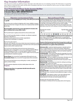 True Potential Goldman Sachs Income Builder Key Investor Information