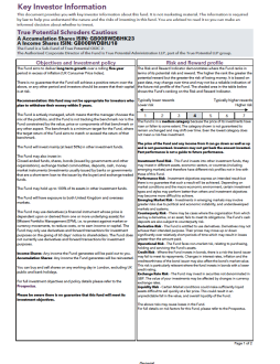 True Potential Schroders Cautious Key Investor Information Document