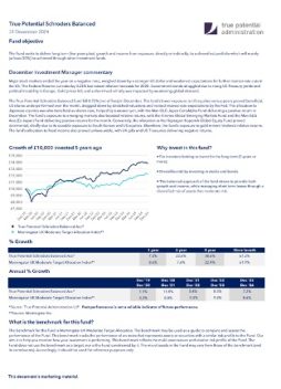 True Potential Schroders Cautious Factsheet