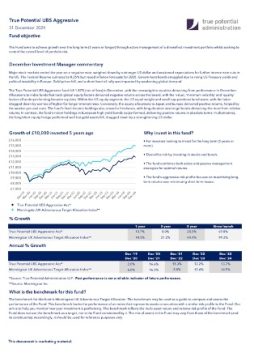 True Potential UBS Defensive Factsheet