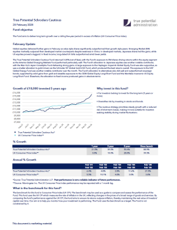 True Potential Schroders Cautious Factsheet