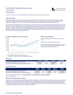 True Potential TrinityBridge Cautious Income Factsheet
