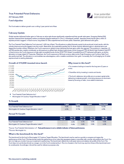 True Potential Pictet Defensive Factsheet