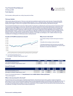 True Potential Pictet Balanced Factsheet