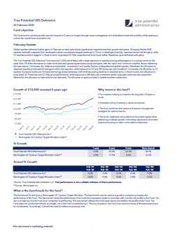 True Potential UBS Defensive Factsheet