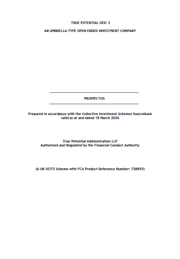 True Potential OEIC – 3 Prospectus
