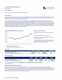 True Potential Allianz Balanced Factsheet