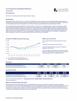 True Potential Growth-Aligned Defensive Factsheet