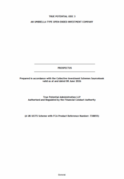 True Potential OEIC – 3 Prospectus
