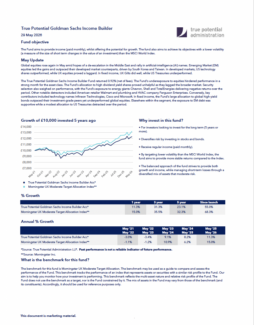 True Potential Goldman Sachs Income Builder Factsheet