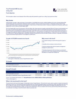 True Potential UBS Income Factsheet