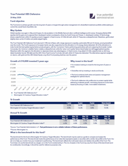 True Potential UBS Defensive Factsheet